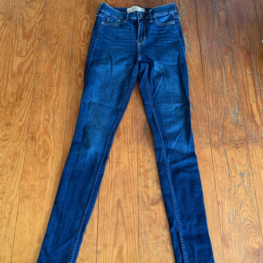 Hollister Dark Washed Super Skinny High Rise Jeans